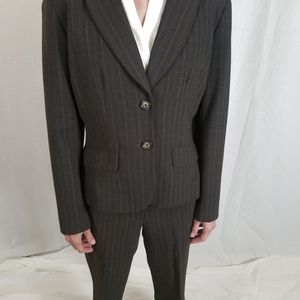Harold's 2 Piece Brown Pinstriped Suite